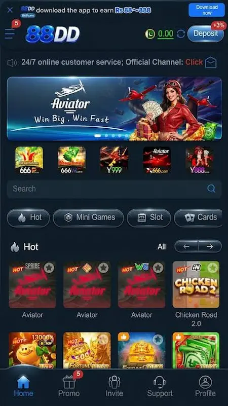 88DD Game interface