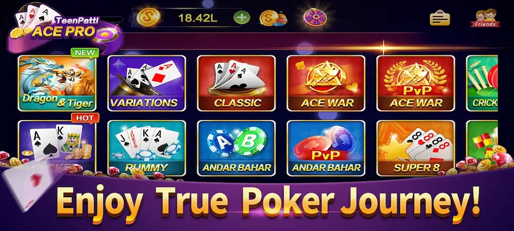 Teen patti ace interface